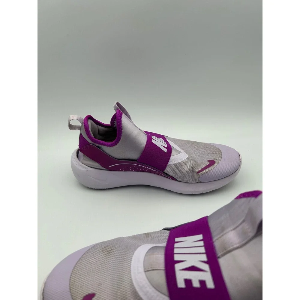 Nike Flex Runner 4  Purple Cosmos White Slip On Running Shoes IF2893-500 Size 7Y